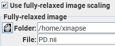 Checkbox to specify that the you want to produce quantitative
    CBF maps by scaling by a fully-relaxed image
