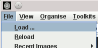 The file load menu item