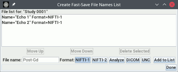 Manage the fast save list