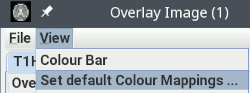 Setting the default colour mappings to load for the overlays