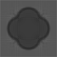 Jacobian determinant of the registration regularised by divergence