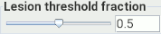 Specifying that lesion threshold fraction