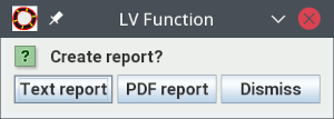 Dialog for the Cardiac LV Function analysis