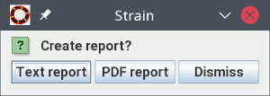 Dialog for the Cardiac Strain analysis results