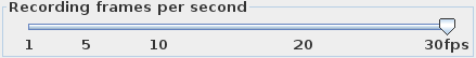 Setting the number of frames per second for video capture