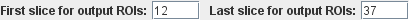 Selecting the first and
  last slices for cord area calculation