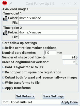 The spinal cord follow-up tool