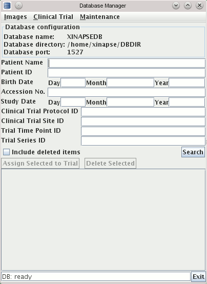 The database manager GUI tool