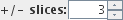 Plus and minus slice range for connection in 3-D