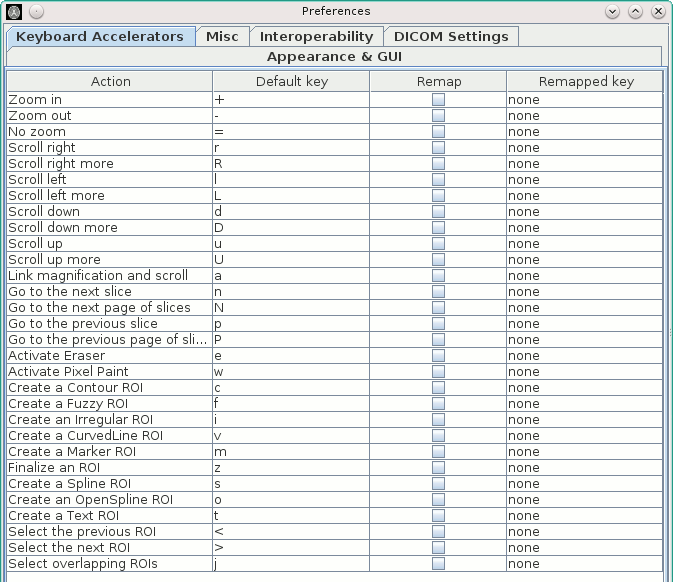 Keyboard accelerators remapping