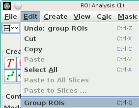 Menu item to group ROIs