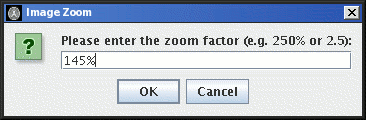 Dialog to explicitly set the image zoom